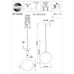SL1190.213.01 Подвес ST-Luce Золотистый/Прозрачно-белый E27 1*60W