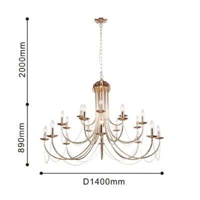 Подвесная люстра Plini 2591-20P, 20*E14*40W. ТМ F-Promo