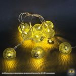 A-463 гирлянда светодиодная, прозрачный провод 2м, 10 LED с насадками
