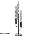 5459/9TL L-VISION ODL_EX26 041 черный глянцевый/прозрачн./металл/стекло/хрустальное стекло Настольная лампа LED 9W (3*3W) 3000K 460Лм KOLOS