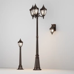 Уличный настенный светильник (бра) Риволи / Rivoli E27х1 60Вт IP44, O027WL-01B. TM Maytoni