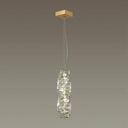4999/10L HALL ODL23 645 золотой/прозрачный/металл/хрусталь Подвес LED 10W 4000K STRAZA
