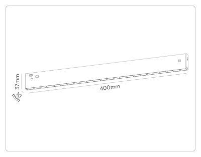 Светильник светодиодный трековый Magnetic 48V 10mm GL2340 BK черный IP20 20W 3CCT 3000-6400K 400*10*37