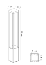 Ландшафтный светильник Arte Lamp PHERKAD A2728PA-1BK, 1хLED