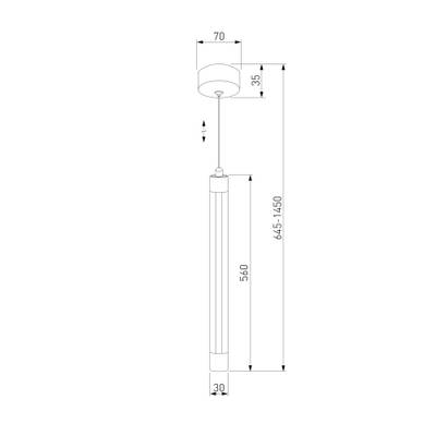 Подвесной светодиодный светильник 50189/1 LED матовое золото, LED