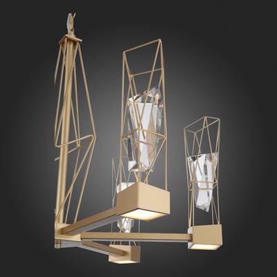 SL815.203.06 Люстра подвесная ST-Luce Матовое золото/Матовое золото, Прозрачный LED 6*8W 4000K