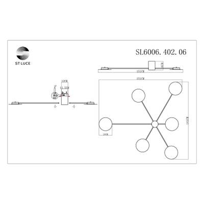 SL6006.402.06 Светильник потолочный ST-Luce Черный/Черный LED 6*5W 3000K