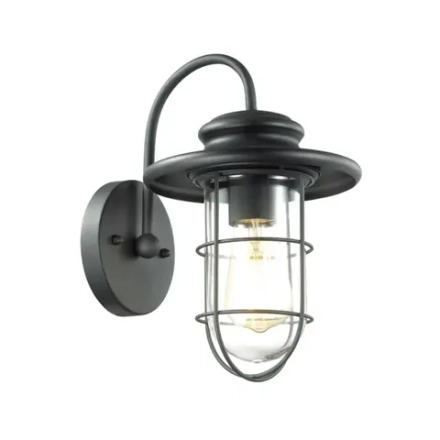 4171/1W NATURE ODL19 717 черный/прозрачный Уличный настенный светильник IP44 E27 1*60W HELM