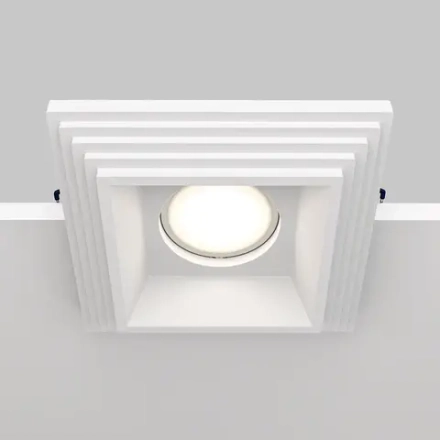 Встраиваемый светильник Гипс Модерн / Gyps Modern 1*GU10 10 Вт, DL005-1-01-W-1. TM Maytoni
