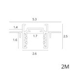 Магнитный шинопровод встраиваемый в гипсокартон Arte Lamp OPTIMA-ACCESSORIES A730206