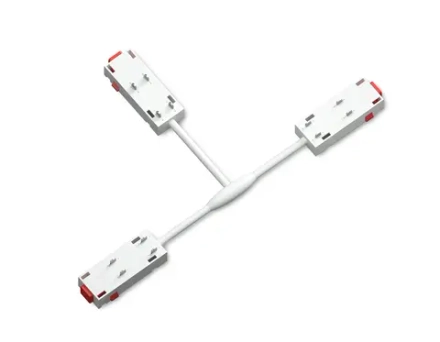Коннектор питания T-образный для шинопровода Magnetic 220V GL1113 WH белый 250*150*18