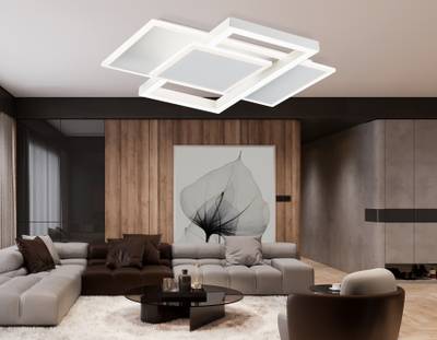 Светильник светодиодный потолочный FA1021/3 WH белый 50W 3000K-6400K 380*345*75 (ПДУ ИК)