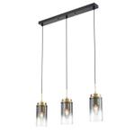 8101/3A COMFI LN26 407 черный/бронза металл/стекло Подвес Е14 3*40W 220V ISHA