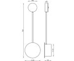 2208-1B,19 Настенный светильник Фирс черный d14 h50 Led 5W (4000K)