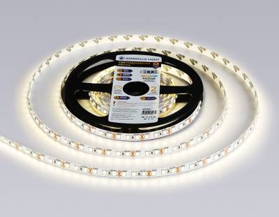 Светодиодная лента GS1102 2835 120Led/ 9.6W m/ 12V IP20 4500K/ 5000*8*1.2mm/ кратность резки 25mm (2 конт.)