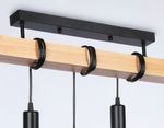 Подвесной светильник в стиле лофт TR8183/5 BK/LW черный/светлое дерево E27*5 max 40W 800*50*420
