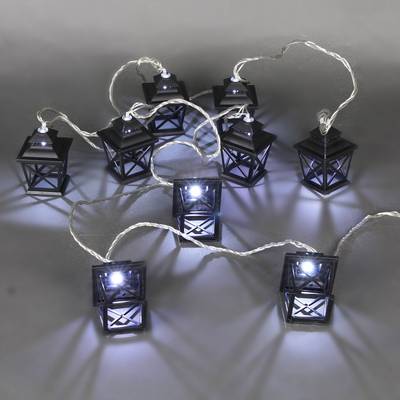 A-506 гирлянда светодиодная, провод прозрачного цвета длиной 2,8м, 10 насадок (фонарик)