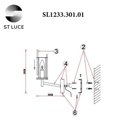 SL1233.301.01 Бра ST-Luce Латунь/Прозрачный E14 1*60W