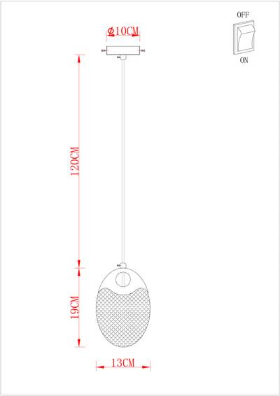 Подвесной светильник Arte Lamp VITORIA A2095SP-1GO, 1хLED