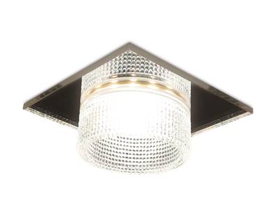 Встраиваемый точечный светильник TN355 CH/CL хром/прозрачный GU5.3+3W (LED WHITE) 95*95*45