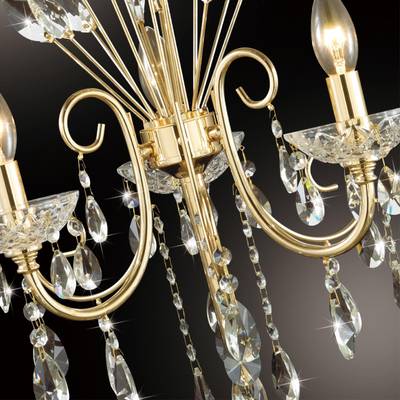 4977/3F HALL ODL23 649 золотой/хрусталь Торшер E14 3*40W VERSIA