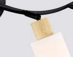 Светильник накладной TR8723/4 BK/WD черный/дерево E14/4 max 60W 760*100*210