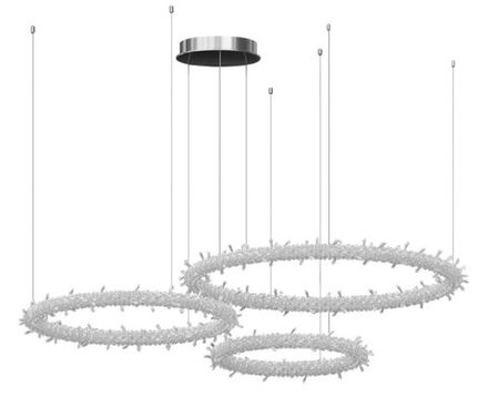 07875-80+60+40P,02(4000K) Подвес Лиам хром d40+60+80 h120 Led 113W (4000K) диммируемый с пультом ДУ