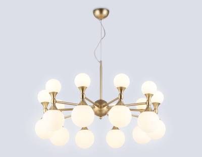 Светильник подвесной LH51051/20 GD/FR золото/белый матовый G9*20 max 28W D750*460