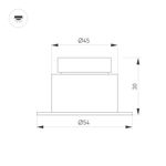 Светильник MS-GLORY-BUILT-R54-5W Warm3000 (WH, 38 deg, 230V) (Arlight, IP54 Металл, 5 лет)