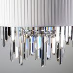 Умный подвесной светильник с хрусталем Eurosvet Amantea 10122/6 10122/6 белый/прозрачный хрусталь Strotskis Smart (10106/6)