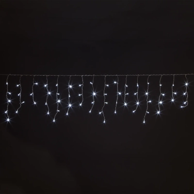 Новогодняя гирлянда бахрома белый 1,8*0,5м IP20 100-001 белый, LED
