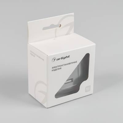 Механизм USB розетки SCT-MUAC-PL-GR-V (5V, 3A, QC4) (Arlight, -)