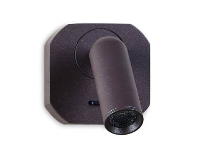 Настенный светодиодный светильник с выключателем FW283 SCF кофе песок LED 4200K 3W 66*66*65