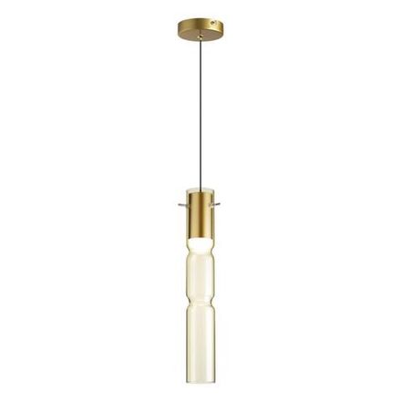 5059/5LA PENDANT ODL24 323 золотой/янтарный/металл/стекло Подвес LED 5W 3000K SCROW