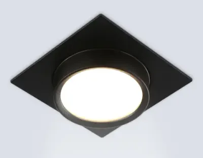 Светильник встраиваемый TN6739 BK черный IP44 GX53 110*110*57