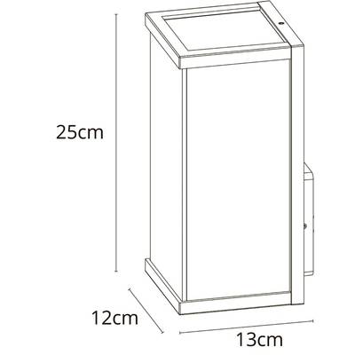 Уличный настенный светильник Arte Lamp POT A1631AL-1BK, 1хE27