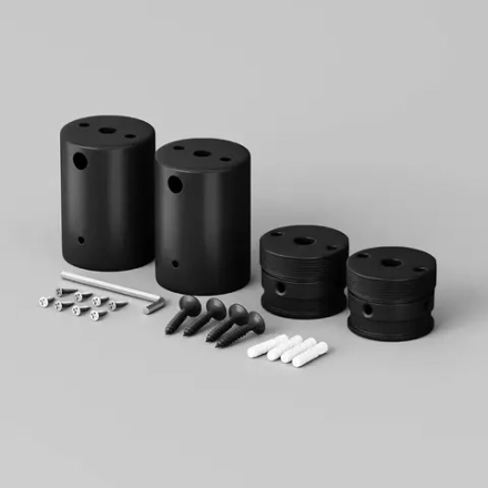 Набор для двухстороннего накладного монтажа круглого неона 360° D18 черный, 201154. TM Maytoni