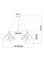 Подвесная люстра Arte Lamp CANDY A7272SP-45GO, 45хG4