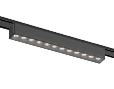 Светильник светодиодный трековый для шинопровода Magnetic Ultra Slim GV1409 BK черный IP20 12W 4200K 48V 24° 230*26*24