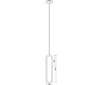 08272,33(3000K) Подвес Канто золото d14 h200 (высота корпуса светильника h60) Led 14W (3000K)