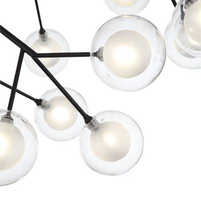 SL376.403.36 Светильник подвесной ST-Luce Черный/Прозрачный, Белый G4 LED 36*2W