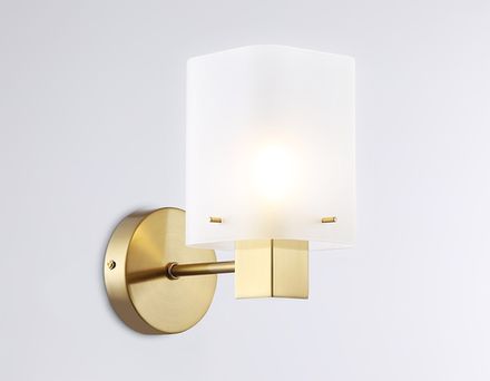 Светильник настенный LH57035 BS/SM латунь/дымчатый E14 max 40W 195*110*185