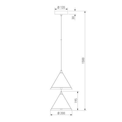 Подвесной светодиодный светильник 604052 LED бежевый, LED