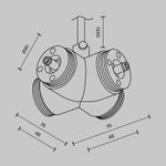 Х-образный вертикальный коннектор для системы Shelf с вводом питания, CA017TX-P-B. TM Maytoni