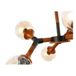 SLE109402-06 Люстра потолочная Черный, Темное дерево/Прозрачный, Янтарный E27 6*60W