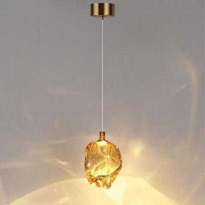 7111/4LB L-VISION ODL25 Подвесной светильник  бронзовый/янтарное стекло/металл IP20 LED 4W 300Лм 3000K 200° 220V GEMME