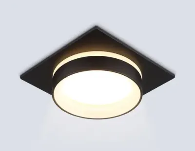 Светильник встраиваемый TN6710 BK черный IP44 GX53 max 15W 105*105*45