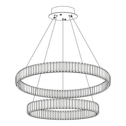 Citilux Чезаре CL338281 LED Люстра хрустальная с пультом Хром