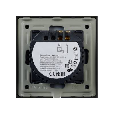 Выключатель сенсорный SWT-OMALI-S01-ZB-BK (250V, 10A, Zigbee) (Arlight, Стекло)