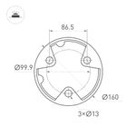 Светильник LGD-FRESNEL-BOLL-H800-20W Warm3500-MIX (GR, 290 deg, 230V) (Arlight, IP65 Металл, 5 лет)